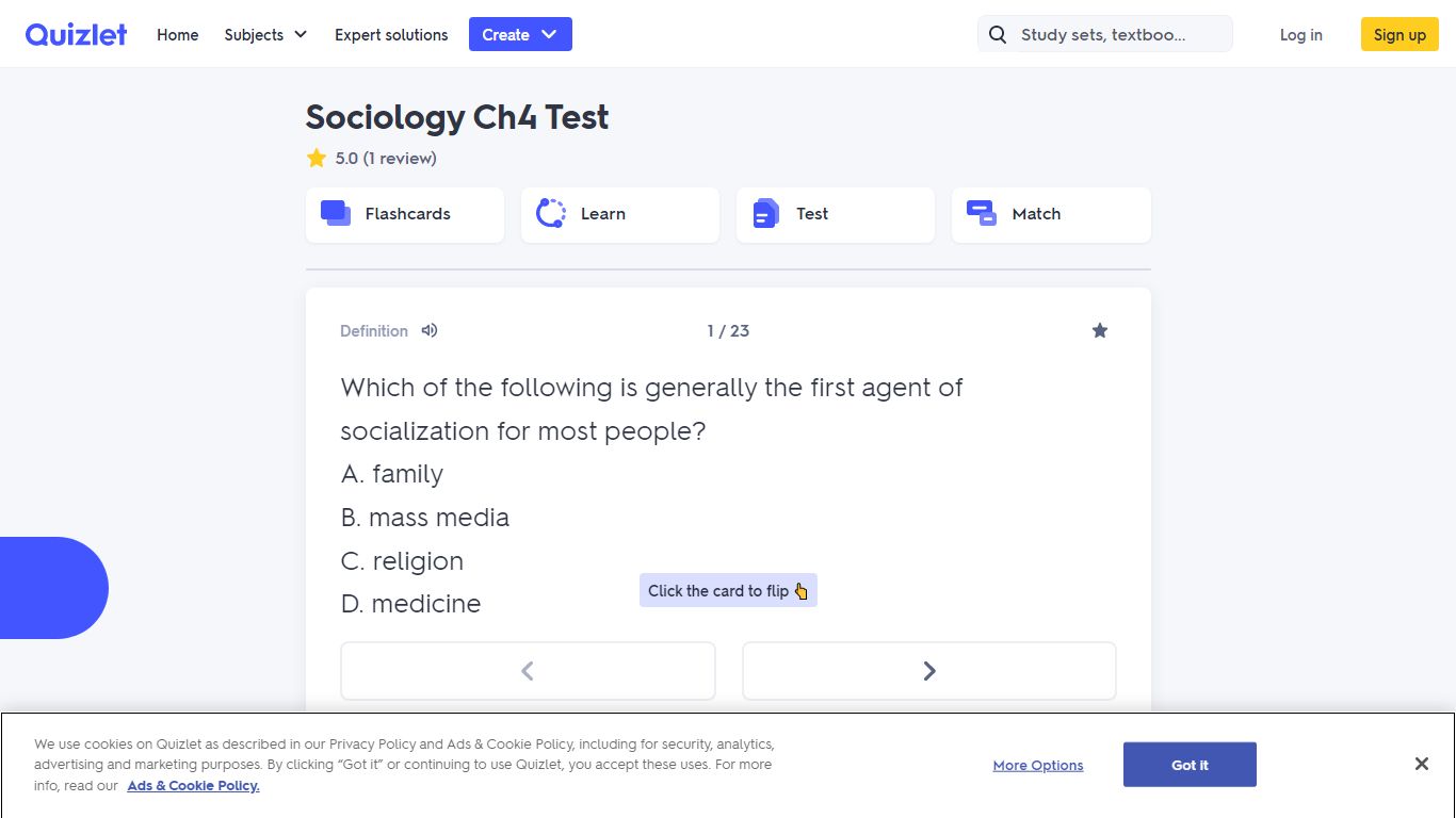 Sociology Ch4 Test Flashcards | Quizlet